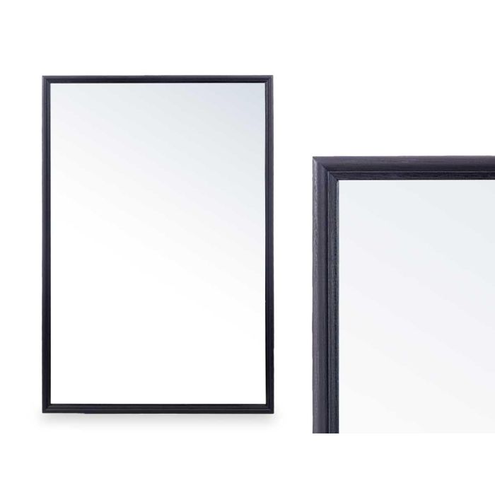 Espejo Pared Marco Madera 80 X 120 Cm Negro Giftdecor 1 Espejo Pared Marco Madera 80 X 120 Cm Negro Giftdecor 1