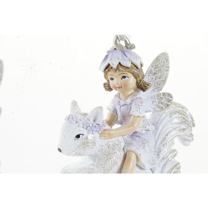 DKD Home Decor Colgante Decoración Navideña Hada Fantasía Resina Blanco Dorado, Set 6 Unidades Surtidas 5x9x9cm 1 DKD Home Decor Colgante Decoración Navideña Hada Fantasía Resina Blanco Dorado, Set 6 Unidades Surtidas 5x9x9cm 1