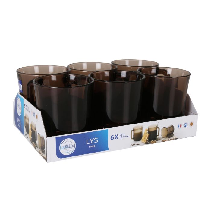 Duralex Mug Apilable Lys Creole 31 cl - Taza de Vidrio para Bebidas Calientes y Frías 10x8x10 cm (12 Unidades) 5