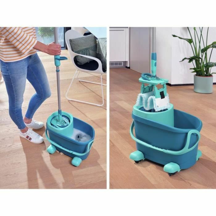 Leifheit 52121 Clean Twist M Ergo mobile Kit de limpieza de suelos con trapeador, cubo giratorio con ruedas y capacidad de 6 litros 3