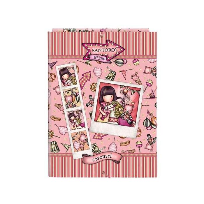 Safta Gorjuss Fairground Carpeta Folio de Cartón con Gomas y Solapas 335x260x25 mm