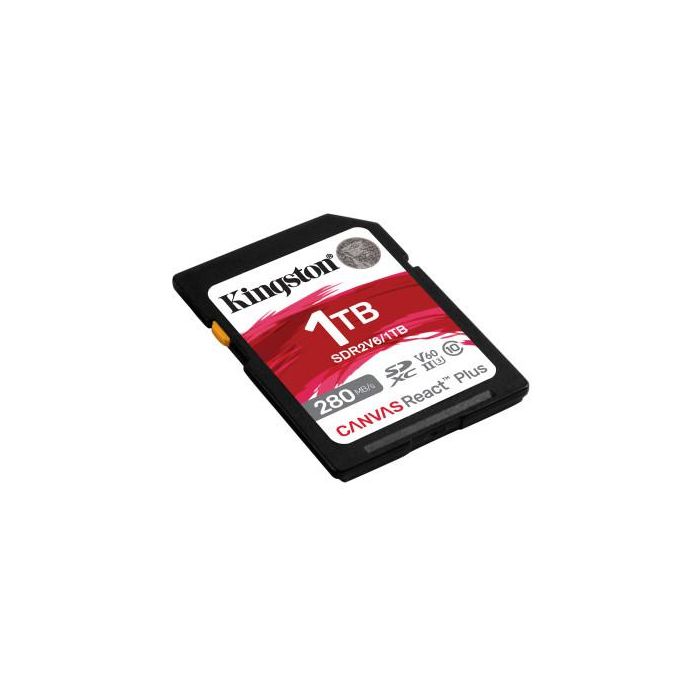 Kingston Canvas React Plus 1 TB SDXC UHS-II Clase 10, V60, U3, 280 MB/s, 150 MB/s - SDR2V6/1TB 1