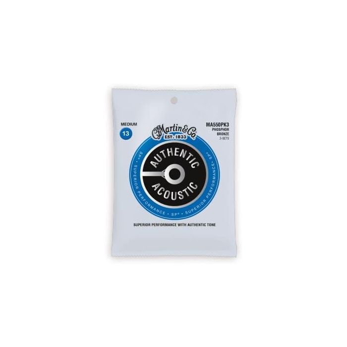 Juego Acústica Authentic Sp Phosphor Bronze 92/8 Medium 13-56 ( Pack 3)