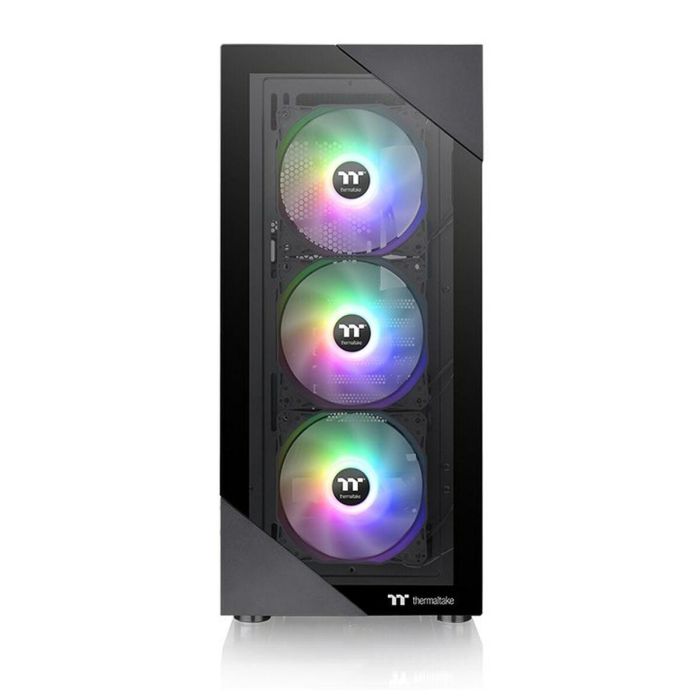 Caja de PC Mid Tower sin fuente de alimentación - THERMALTAKE View 200 TG ARGB (Negro) - ATX/Micro ATX - 3x120mm A-RGB - USB 3.0/2.0 - Vidrio templado 5