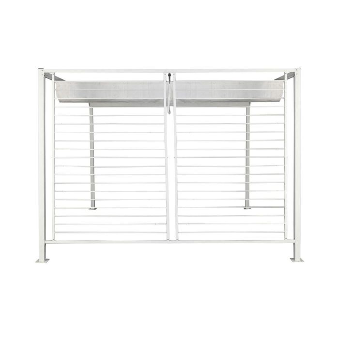 Pérgola DKD Home Decor Blanco 296 x 296 x 225 cm Acero 6 Pérgola DKD Home Decor Blanco 296 x 296 x 225 cm Acero 6