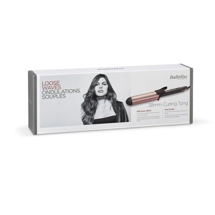 Babyliss C338E Rizador de Pelo Sublim Touch 38 mm. Tenacilla con 10 Temperaturas, Ondas Voluminosas y Rizos Grandes 1