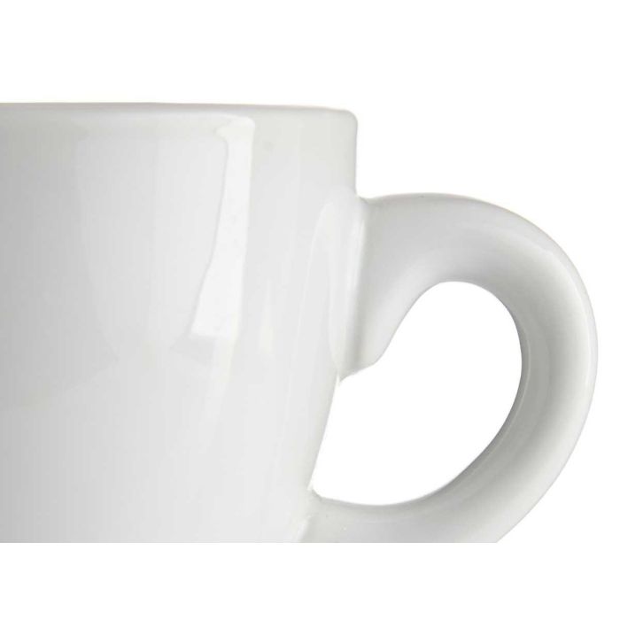 Set 6 Tazas Café Porcelana Blanca con Plato 150ml Vessia - 22x10x38 cm (6 Unidades) 3 Set 6 Tazas Café Porcelana Blanca con Plato 150ml Vessia - 22x10x38 cm (6 Unidades) 3