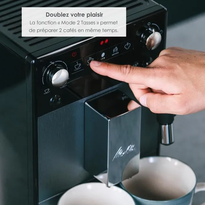Melitta Cafetera Avanza F270-100 con Depósito de Agua de 1,5 L y Granos de 250 g, 1450 W - Gris Titanio 2