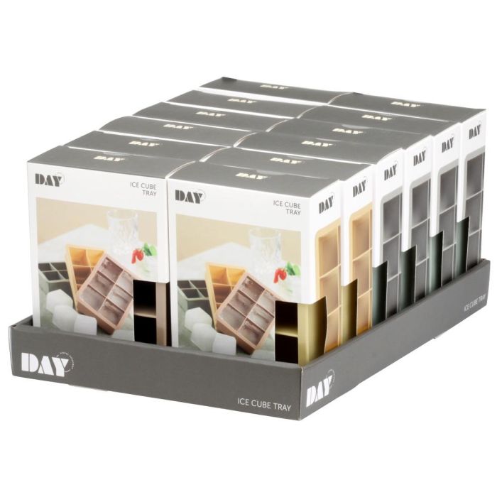 Day Molde para 6 Cubitos de Hielo Grandes 5cm, Colores Surtidos, Lavavajillas, 12x17x5cm 3