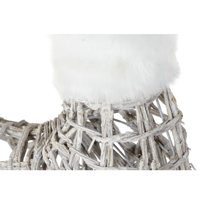 DKD Home Decor Reno Navidad Alpina Mimbre y Led Blanco 19 x 90 x 53 cm 2