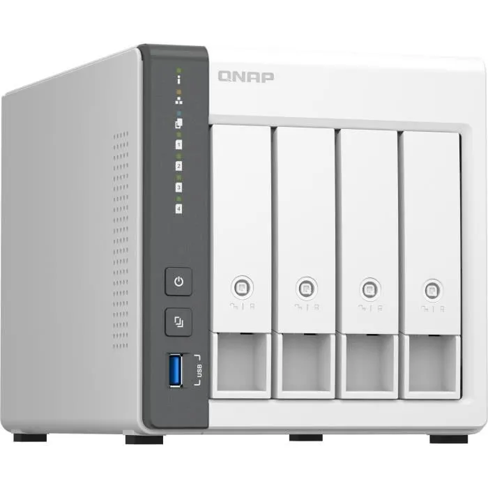 QNAP TS-433-4G NAS SOHO 2 Bahías 2.5GbE 4GB RAM Procesador ARM Cortex A55 2.0 GHz Blanco 3