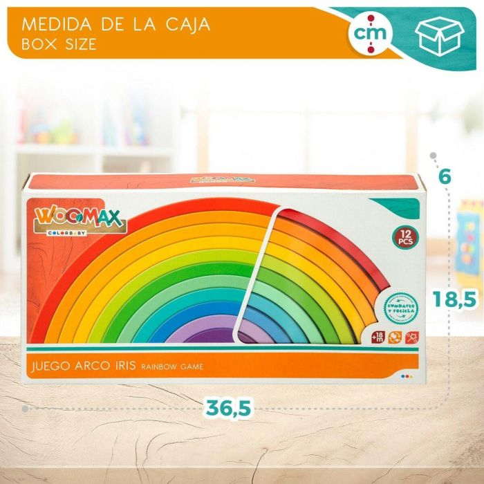 Puzzle Infantil de Madera Woomax Arcoíris 11 Piezas 2 Unidades 1 Puzzle Infantil de Madera Woomax Arcoíris 11 Piezas 2 Unidades 1
