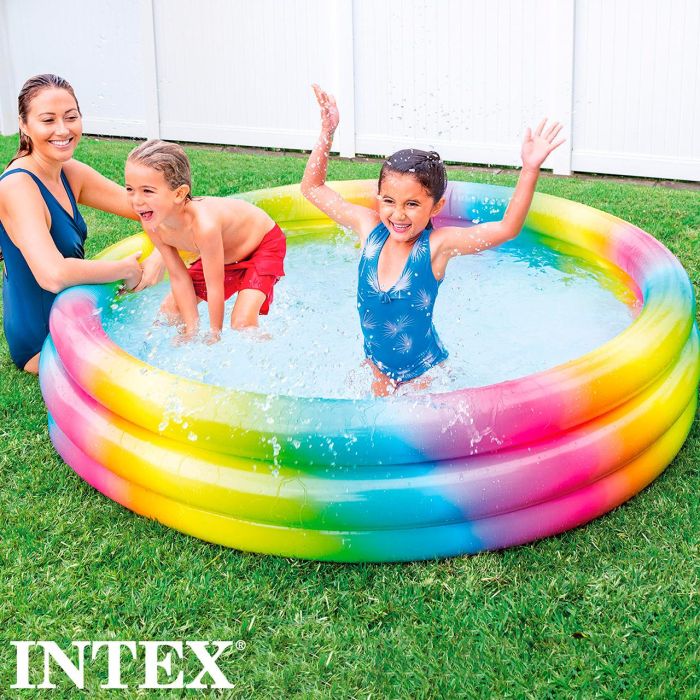 Piscina hinchable 3 aros multicolor (capacidad 581 litros) (+ 2 años) 168x38 cm 2 Piscina hinchable 3 aros multicolor (capacidad 581 litros) (+ 2 años) 168x38 cm 2