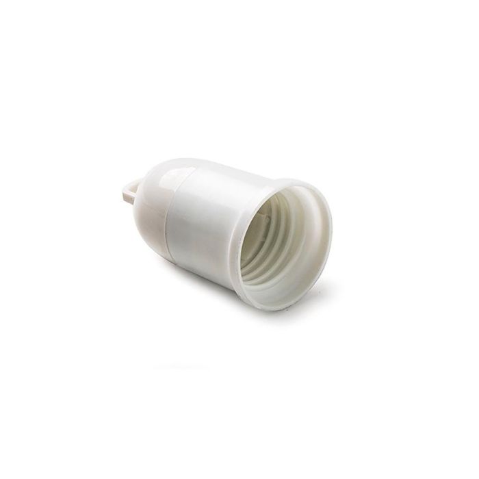 FNP Portalámparas E-27 Blanco Provisional de Obra, Conexión sin Tornillos, Máx 60W FNP Portalámparas E-27 Blanco Provisional de Obra, Conexión sin Tornillos, Máx 60W