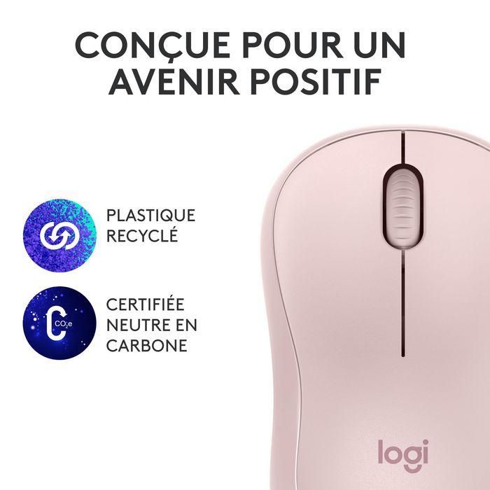 Logitech M240 Ratón Bluetooth Silencioso, 90% Menos Ruido de Clic, 18 Meses Autonomía de Batería, Diseño Ambidextro y Compacto para Viaje 16