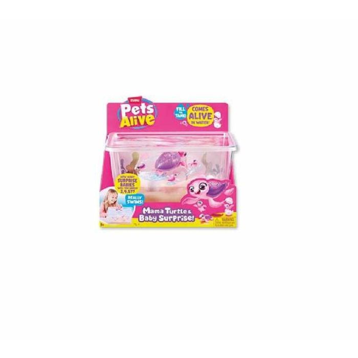 Zuru Pets Alive Set de Juego Tortuga con 3 Mini Tortugas en Terrario, Interactivo con Sonidos y Pilas LR44 Incluidas, +3 Años