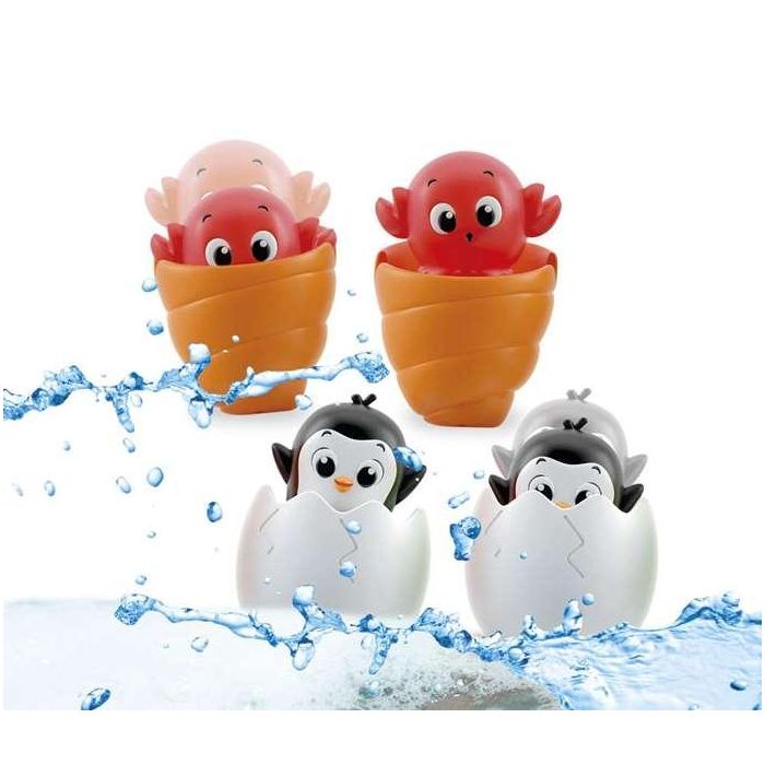 Juego de baño figuras de animales ¡asoman sus cabecitas al entrar en el agua! 11x9 cm - modelos surtidos 12