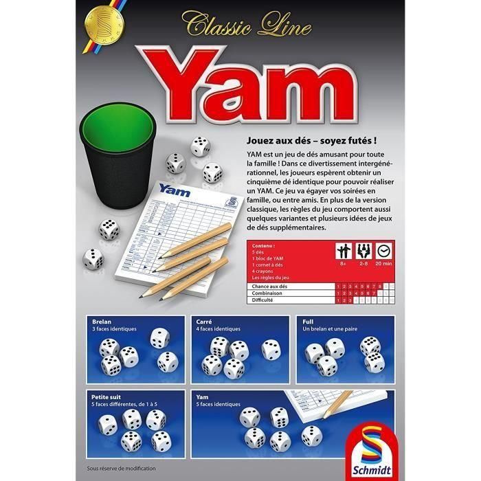 SCHMIDT AND SPIELE Juego de mesa - Le Yam - Línea clásica 1