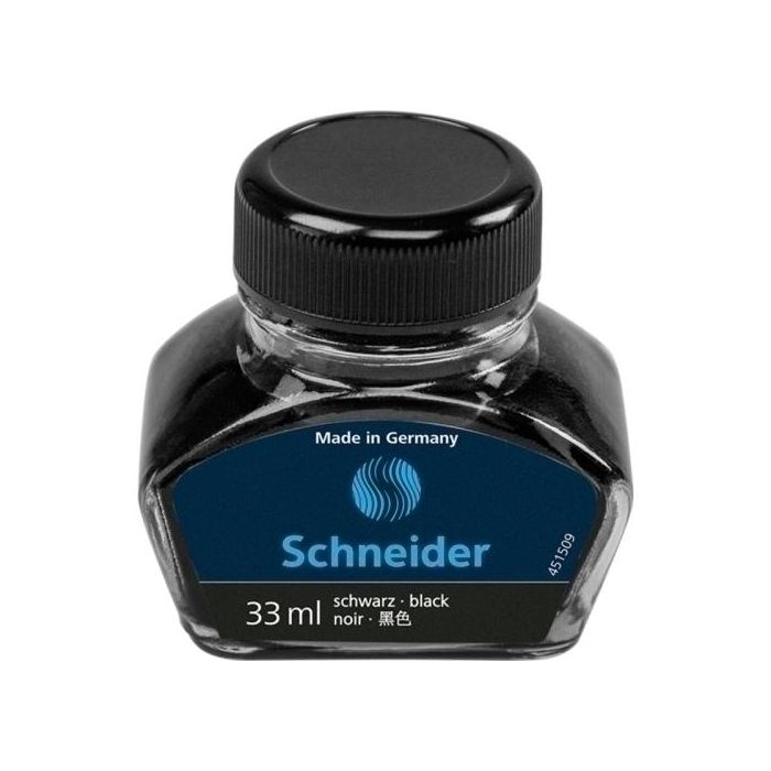 Tinta Estilografica Schneider Frasco 33 Ml Negra