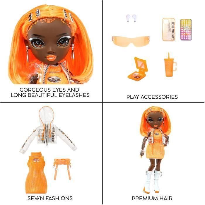 Rainbow High MGA583127EUC Muñeca Maniquí Michelle St Charles Naranja Flúor Serie 5 4 Rainbow High MGA583127EUC Muñeca Maniquí Michelle St Charles Naranja Flúor Serie 5 4