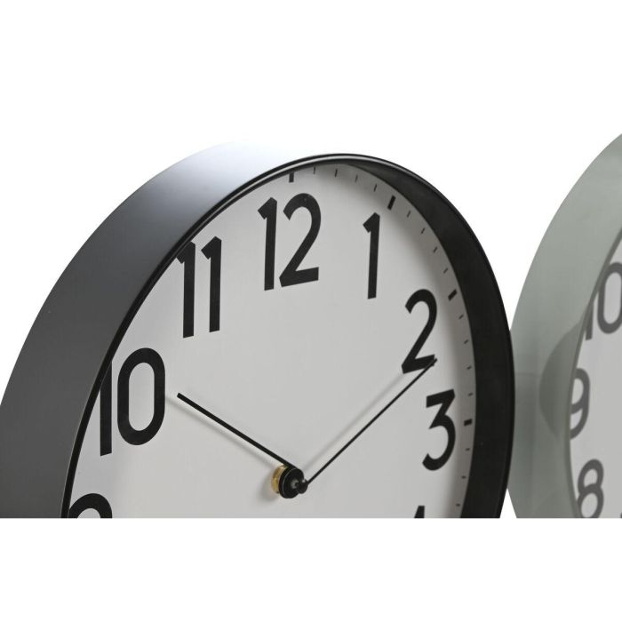 Reloj Pared Loft DKD Home Decor Negro Gris 4 x 30 x 30 cm (2 Unidades) 3 Reloj Pared Loft DKD Home Decor Negro Gris 4 x 30 x 30 cm (2 Unidades) 3