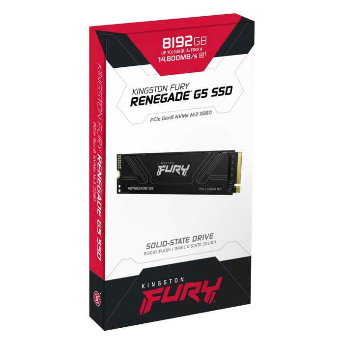 Kingston SSD NVMe Gen5 FURY Renegade 8TB M.2 PCI-E 14800MB/s Kingston SSD NVMe Gen5 FURY Renegade 8TB M.2 PCI-E 14800MB/s
