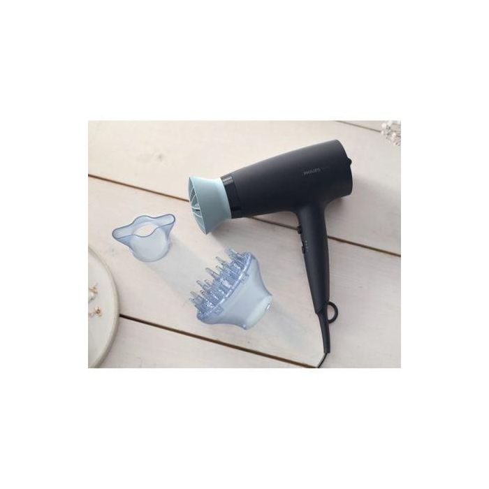 Philips BHD360 Secador de Pelo 2100W Iónico ThermoProtect Serie 3000 con Boquilla, Difusor, 6 Ajustes de Calor/Velocidad y Aire Frío Azul 4 Philips BHD360 Secador de Pelo 2100W Iónico ThermoProtect Serie 3000 con Boquilla, Difusor, 6 Ajustes de Calor/Velocidad y Aire Frío Azul 4
