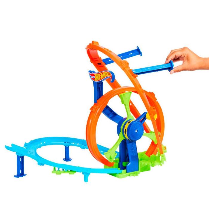 Hot Wheels Jbx65 Pista Reto Turbina Rapid Launch & Loop, con Impulsor, Looping y Coche 1:64, Edad +4 Años 3 Hot Wheels Jbx65 Pista Reto Turbina Rapid Launch & Loop, con Impulsor, Looping y Coche 1:64, Edad +4 Años 3
