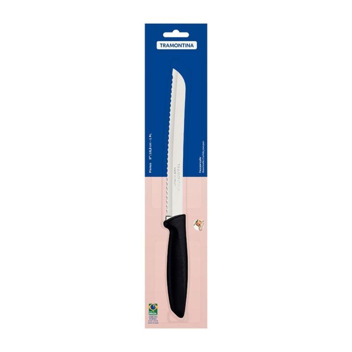 Tramontina Cuchillo Panero Plenus Negro 200 mm Hoja Acero Inoxidable 1
