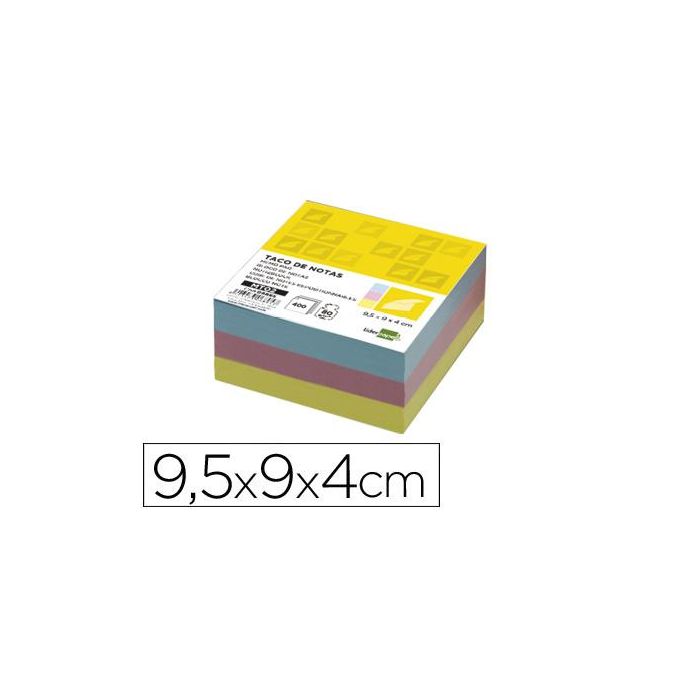 Recambio Liderpapel Multitaco Colores 95x90x40 mm 80 gr