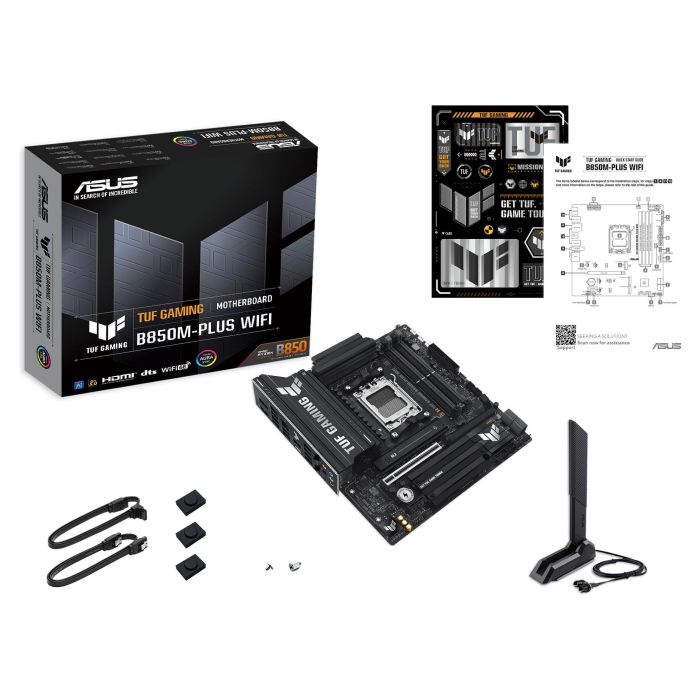 Asus TUF GAMING B850M-PLUS WiFi Placa Base AMD B850 Socket AM5 Micro ATX Wi-Fi 6E Bluetooth 5.3 DDR5 USB 3.2 Gen 2x2 RAID 90MB1IY0-M0EAY0