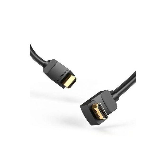 Vention AAQBF Cable HDMI 2.0 4K@60Hz Acodado 270° HDMI Macho - Macho 1m Negro con Conectores Chapados en Oro y Nylon Trenzado 2 Vention AAQBF Cable HDMI 2.0 4K@60Hz Acodado 270° HDMI Macho - Macho 1m Negro con Conectores Chapados en Oro y Nylon Trenzado 2