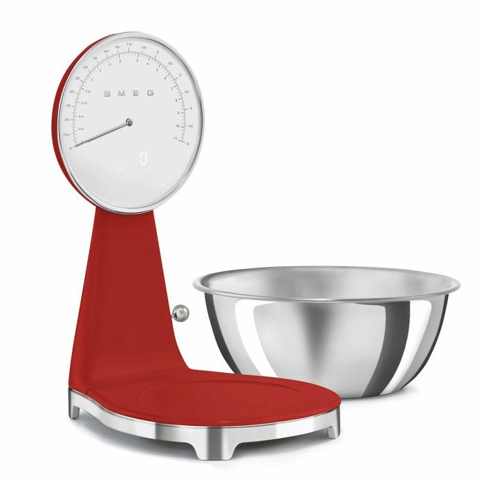 Báscula de Cocina Smeg KSF01RDWW Rojo 1 Báscula de Cocina Smeg KSF01RDWW Rojo 1