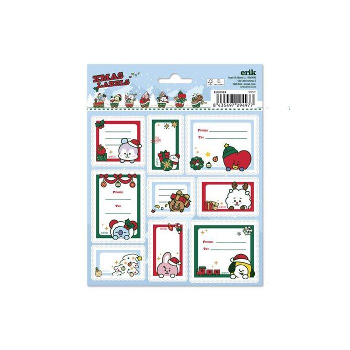 Etiquetas Regalo Bolsa Grupo Erik Navidad Navidad Bt21