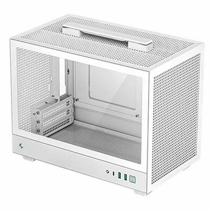 DeepCool DEE1721265501189 Minitorre CH160 mT Blanca, diseño compacto y optimizado para Mini-ITX