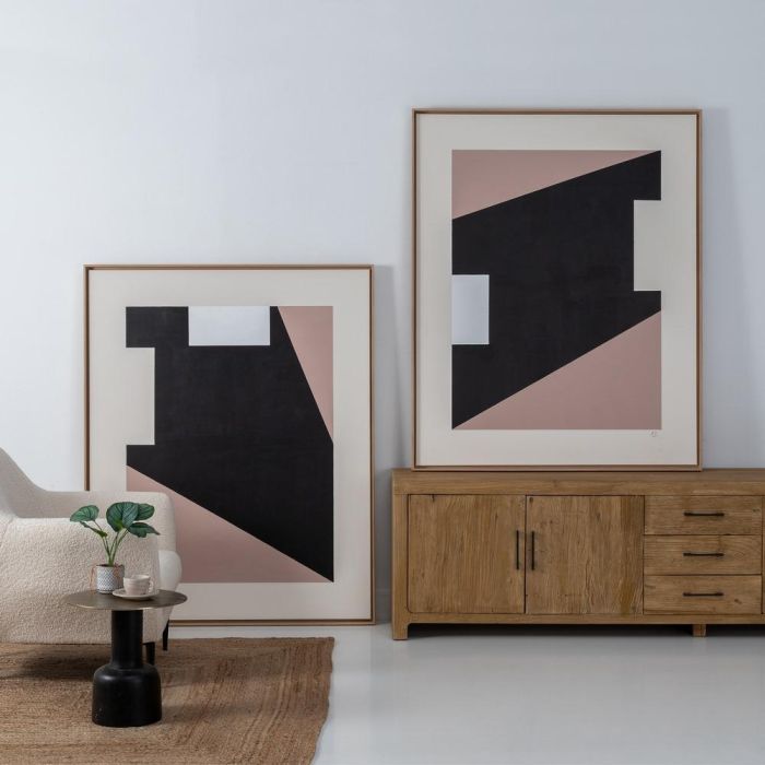 Cuadro Abstracto Beige Lienzo 124 X 5,20 X 154 cm