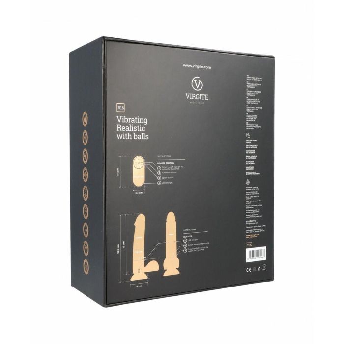 Consolador Realista Virgite R16 Negro 16 cm 4 Consolador Realista Virgite R16 Negro 16 cm 4