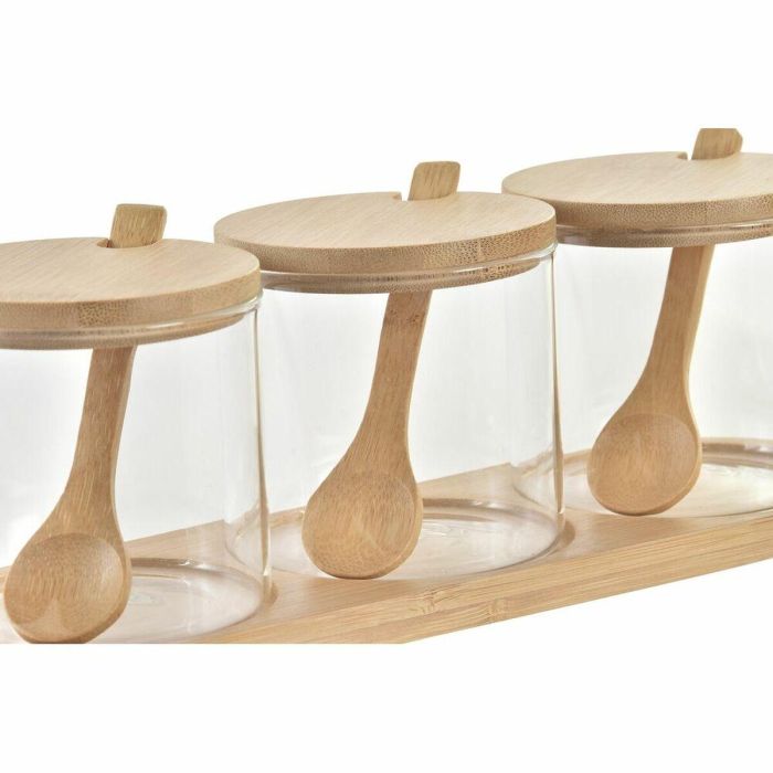 Azucarero DKD Home Decor Básico Transparente Natural Bambú 3 Piezas 8,5 cm 29 x 10 x 10 cm 2 Azucarero DKD Home Decor Básico Transparente Natural Bambú 3 Piezas 8,5 cm 29 x 10 x 10 cm 2