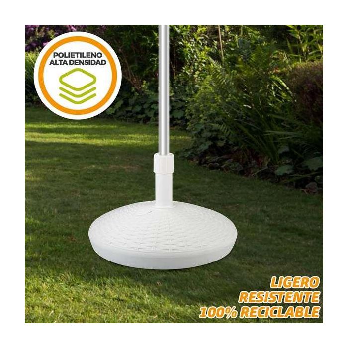 Soporte parasol poliresina blanca 30 kgs tubo 4,8 cm d58x35 cm 1 Soporte parasol poliresina blanca 30 kgs tubo 4,8 cm d58x35 cm 1