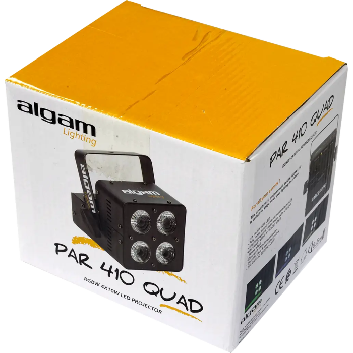 Algamlight Foco Proyector LED 4 x 10W RGBW Algamlight con 4 LEDs de 10W y Ángulo de Haz de 22°, Control DMX y Modos Automático y Musical 6