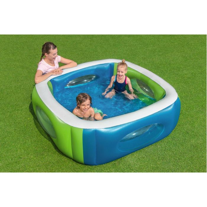 Bestway Piscina Hinchable con Mirillas 168x168x56 cm +6 Años Jardin 51132 2