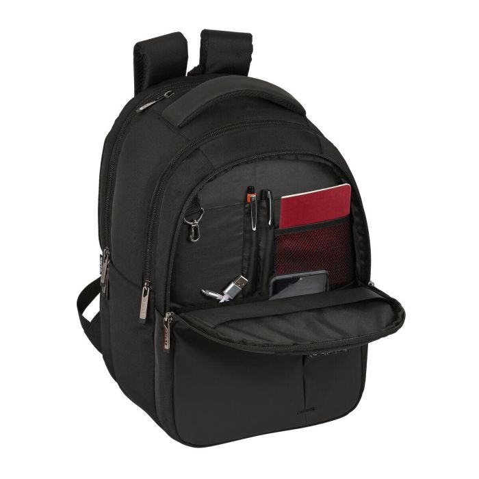 Mochila para Portátil y Tablet con Salida USB Safta Business Negro (31 x 45 x 23 cm) 6