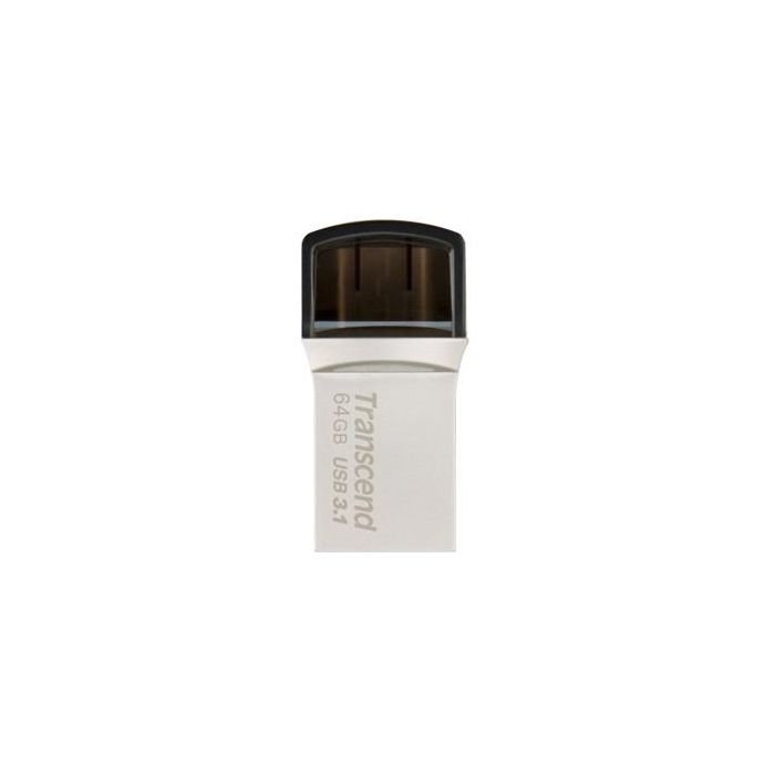 Transcend JetFlash 890 64GB USB Type-A / USB Type-C 3.2 Gen 1 Pendrive Silver para Windows/Mac/Linux 0 Transcend JetFlash 890 64GB USB Type-A / USB Type-C 3.2 Gen 1 Pendrive Silver para Windows/Mac/Linux 0