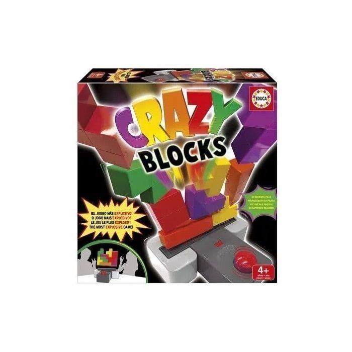 Educa 20089 Crazy Blocks - Juego de mesa de bloques explosivo, sé el más rápido colocando bloques o saltarán, 2 niveles de dificultad, +6 años 0 Educa 20089 Crazy Blocks - Juego de mesa de bloques explosivo, sé el más rápido colocando bloques o saltarán, 2 niveles de dificultad, +6 años 0