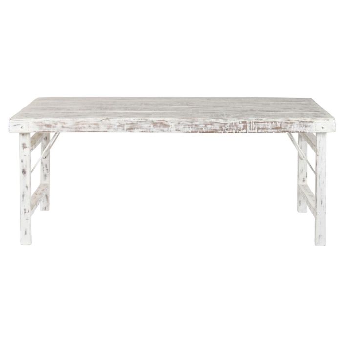 DKD Home Decor Mesa Comedor Plegable Vintage Blanco 90 x 76 x 182 cm 1