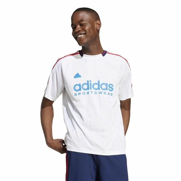 Camiseta de Manga Corta Hombre Adidas Tiro Nations Pack Blanco 5