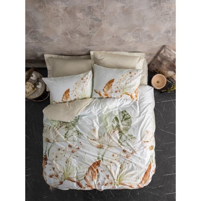 ASI8683742886686 Juego de Cama con 1 Funda Nórdica 220x240 cm y 2 Fundas Almohada 60x60 cm 100% Algodón Satén Beige ASI8683742886686 Juego de Cama con 1 Funda Nórdica 220x240 cm y 2 Fundas Almohada 60x60 cm 100% Algodón Satén Beige