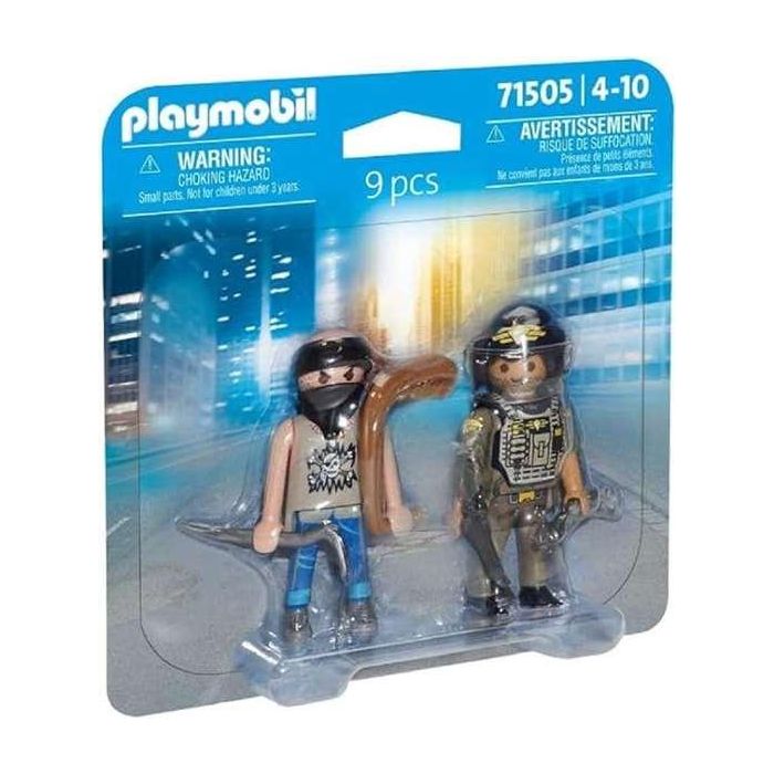 Figura policía con ladrón playmobil