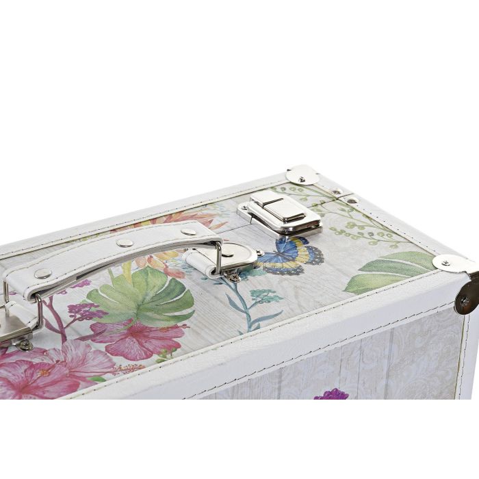 DKD Home Decor Caja Urban Bubles Decorativa Abstracta para Almacenamiento Set de 2 Piezas Multicolor de Poliester y Madera 19x43x34 cm 2