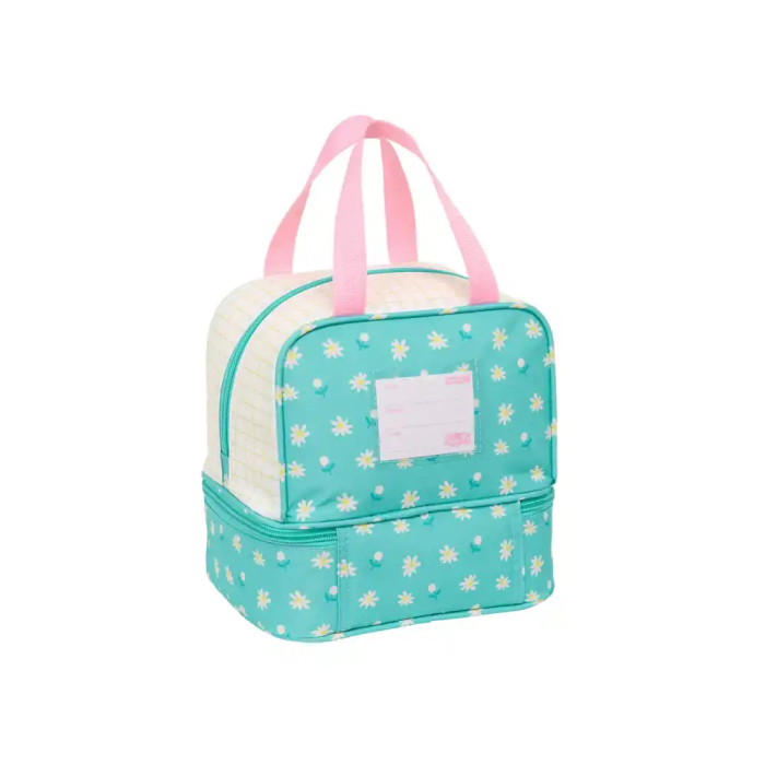 Portameriendas Peppa Pig Pretty flowers Amarillo Menta 20 x 20 x 15 cm 1